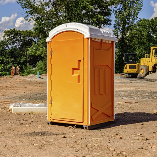 what is the expected delivery and pickup timeframe for the portable toilets in Logan County AR